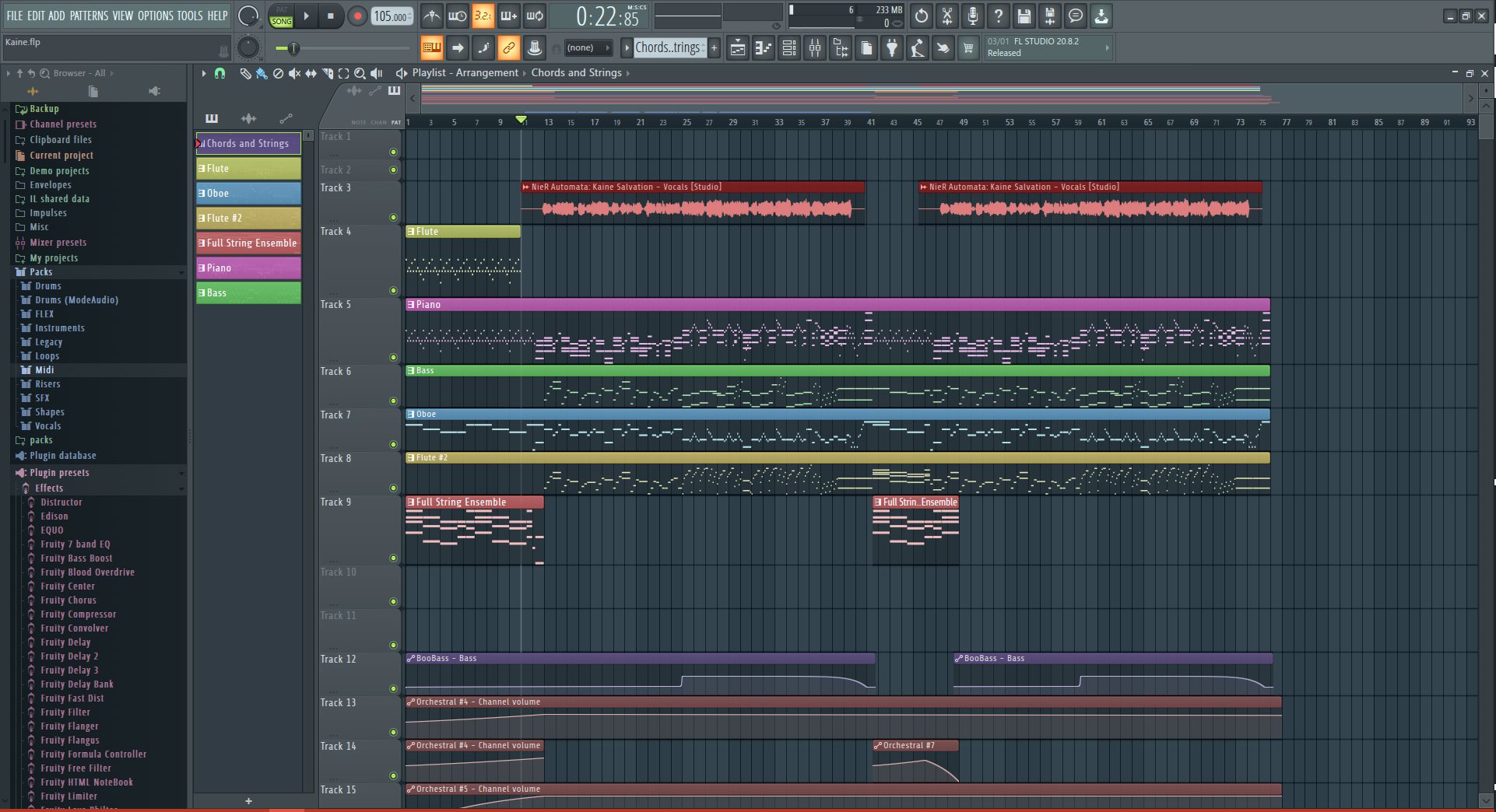 A hyper-clean FL Studio Rendition of 'Kaine - Salvation from Nier Automata and Replicant 